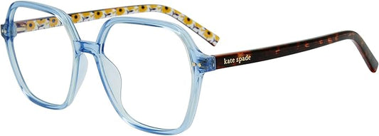 kate spade new york Women's Zetta/BB Rectangular Reading Glasses, Blue/Blue As, 54mm, 16mm + 2.5