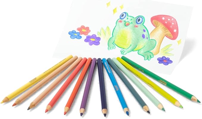 CRAYOLA Pastel Coloured Drawing Pencils, Pack of 12, for School and Leisure, Assorted Pastel Colours