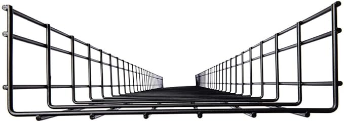 Tripp Lite Wire Mesh Cable Tray Management Organization, Ideal for Industrial & Data Centers, 2 Pack, 12 inches x 4 inches x 5 Feet / 300 x 100 x 1500 millimeters, 5-Year Warranty (SRWB12410X2STR)