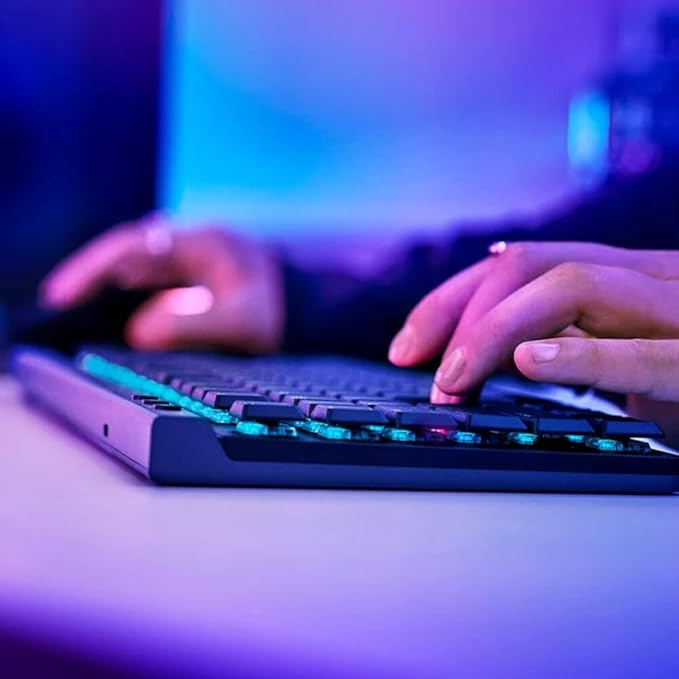 Logitech G515 Wireless Gaming Keyboard TKL, LIGHTSYNC RGB, Thin Tenkeyless Design, Double-Shot PBT Keycaps, Tactile Brown Mechanical Switches - Black (Renewed)