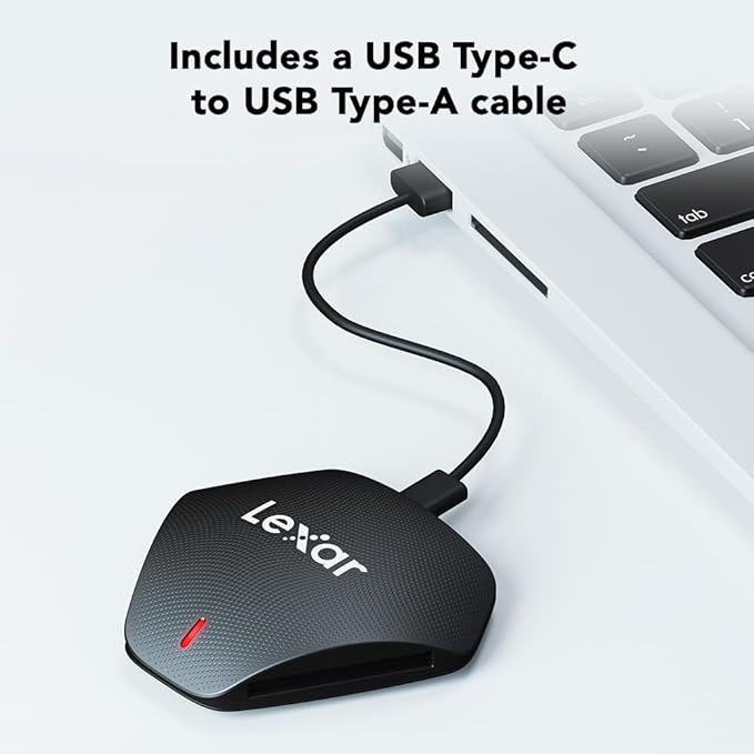 Lexar Professional Multi-Card 3-in-1 USB 3.1 Reader, Supports SD, microSD and CF Cards (LRW500URBNA)