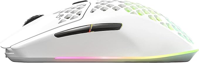 SteelSeries Aerox 3 Wireless - Super Light Gaming Mouse, 18,000 CPI TrueMove Air Optical Sensor, Bluetooth Cordless/Wireless PC Gaming Mice for Computer and Laptop, Water Resistant, Snow (Renewed)