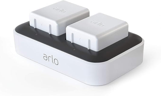 Arlo Accessory - Dual Charging Station | Charge up to Two Batteries | Compatible with Arlo Ultra Only |(VMA5400C) (Renewed)