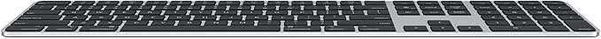 Apple Magic Keyboard with Touch ID and Numeric Keypad: Wireless, Bluetooth, Rechargeable. Works with Mac Computers with Apple Silicon; US English - Black Keys