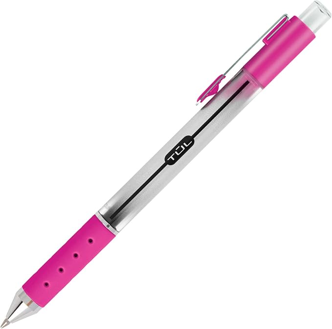 WHJJK TUL Retractable Gel Pens, Bullet Point, 0.7 mm, Gray Barrel, Assorted Standard and Bright Ink Colors, Pack of 14, SG_B01NBW93N6_US