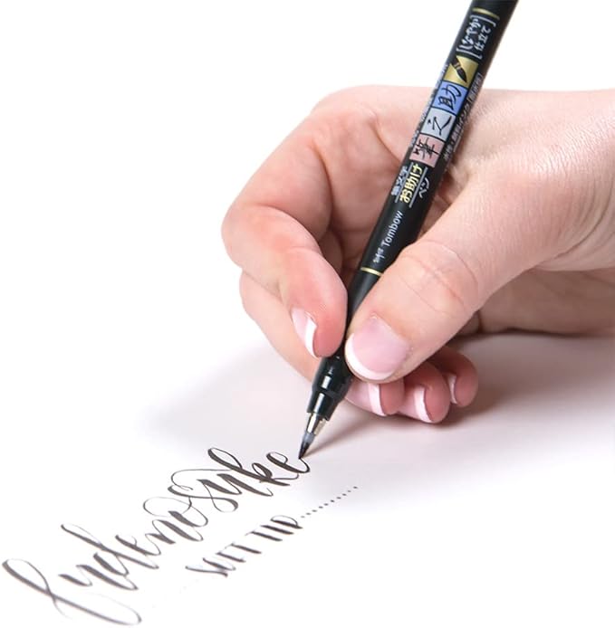 Tombow Fudenosuke Brush Pen, Soft Tip, Black (Pack of 2)