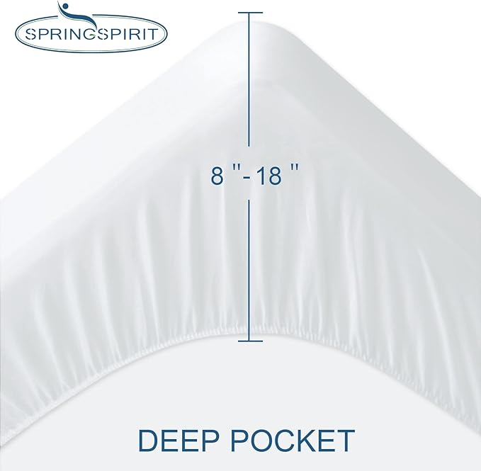 Queen Mattress Protector Waterproof Cover Absorbent Fitted Sheet up - 18'' Deep Pocket Mattress Cover Queen Size Bed Sheets, Terry Machine Wash Protection Mattress Protector