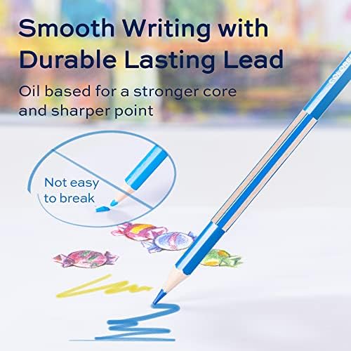 48 Pack Colored Pencils for Adult Coloring Books, Soft Core, Art Drawing Pencils for Artists Beginners, Coloring Pencils Set with Sharpener for Coloring, Sketching, Painting