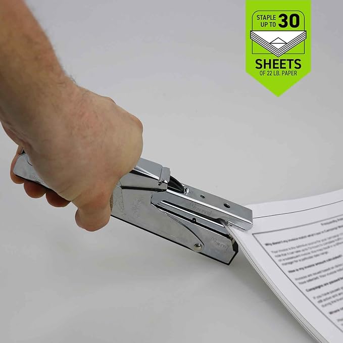 Surbonder Heavy Duty Plier Hand Stapler, Staple up to 30 Sheets of Paper for Office, School, and Home, Uses Surebonder #1 and Arrow P22 Staples