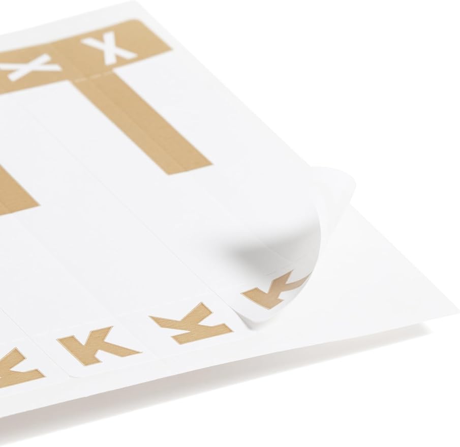 Smead AlphaZ NCC Color-Coded Label, K&X, Label Sheet, Light Brown, 100 Labels per Pack (67162)