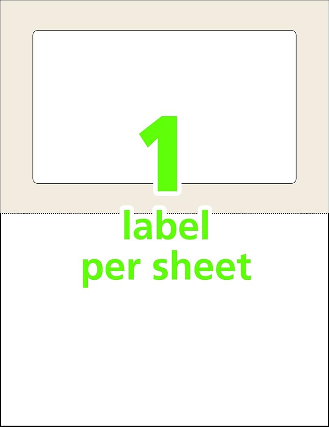 Avery 00754 Easy Align Self-Laminating ID Labels, Laser/Inkjet, 5 x 7 1/2, White (Pack of 25)