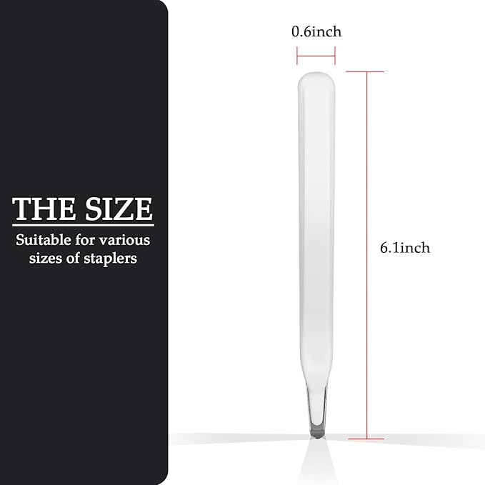 Magnetic Staple Remover, Ergonomic Design Staple Puller Remover Tool, Easy Staple Extraction, White, Suitable for Office, School, Home