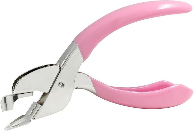 Waziaqoc Staple Removers, Office Staple Remover Tool for Office Heavy Hand Staple Pin Pull, Pink