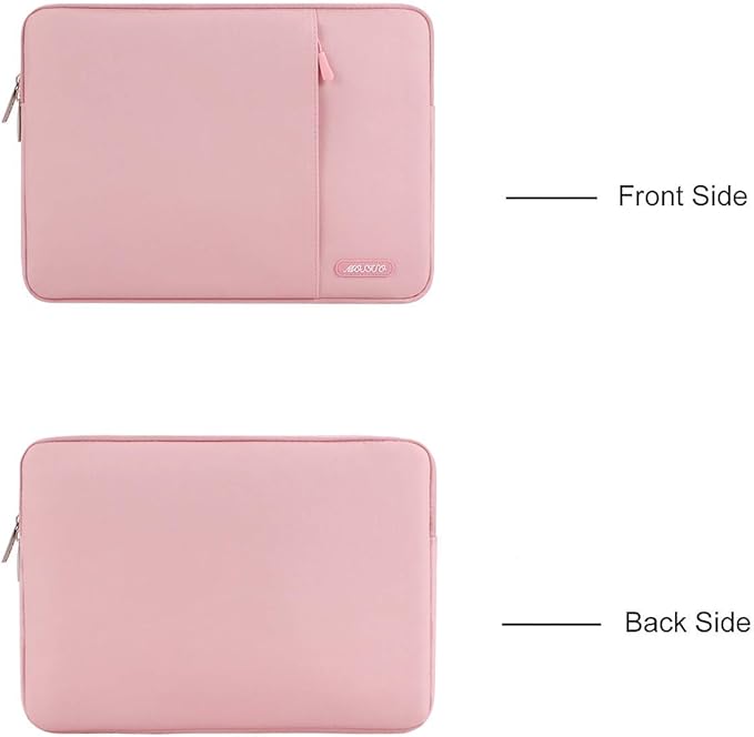 MOSISO Laptop Case 15 inch, 15 inch Laptop Sleeve Compatible with MacBook Air 15 M4 A3241 M3 A3114 M2 A2941 2025 2024 2023,Dell XPS 15,Polyester Vertical Computer Sleeve Bag with Pocket, Pink