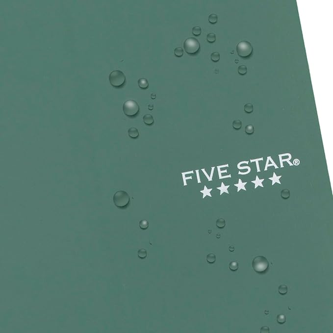 Five Star Spiral Notebooks, 3 Pack, 1 Subject, College Ruled Paper, 7" x 4-3/8", Personal Size, 80 Sheets, Green, Orange, Gray (450048D-ECM)