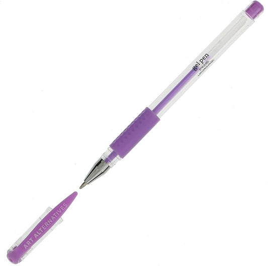Art Alternatives Gel Pen, Pastel Blue Violet - Ballpoint - Non-Smear + Quick Dry - Writing, Drawing, Coloring, Journal, Planner