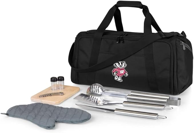 PICNIC TIME NCAA BBQ Kit Cooler Tote with Barbecue & Accessories
