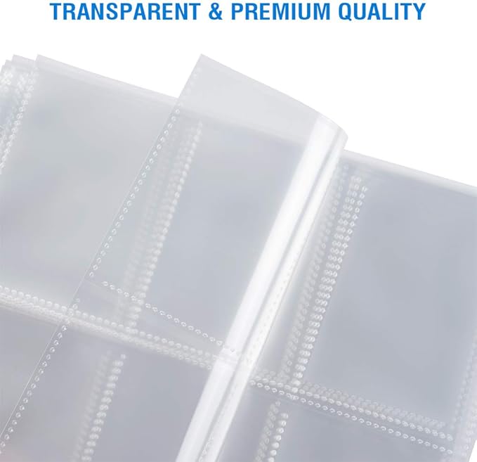 120 Pack 9 Pocket Page Protectors, Sooez Double Sided Trading Card Sleeves for 3 Ring Binder, Baseball Cards Holder, Protective Pages Sheets for Binders Album, Fit for Collectible Games, Sports Cards