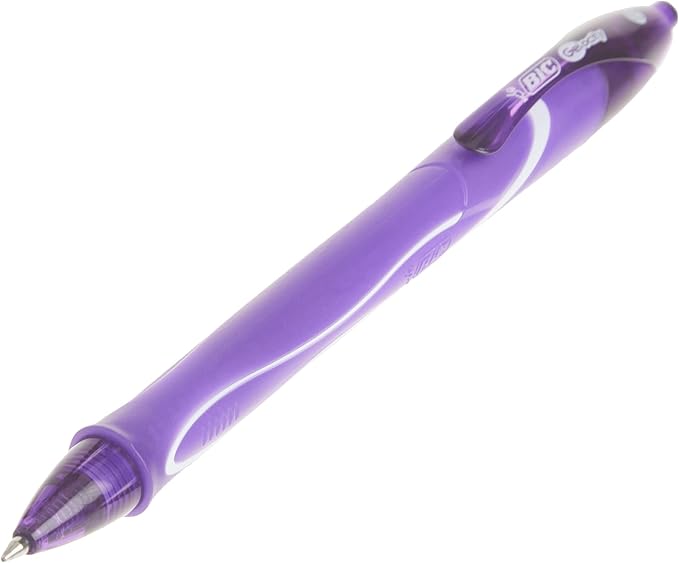 BIC Gelocity Quick Dry Gel Pens with Comfortable Full Grip and Smear-Resistant Ink, 8-Count in Assorted Colors