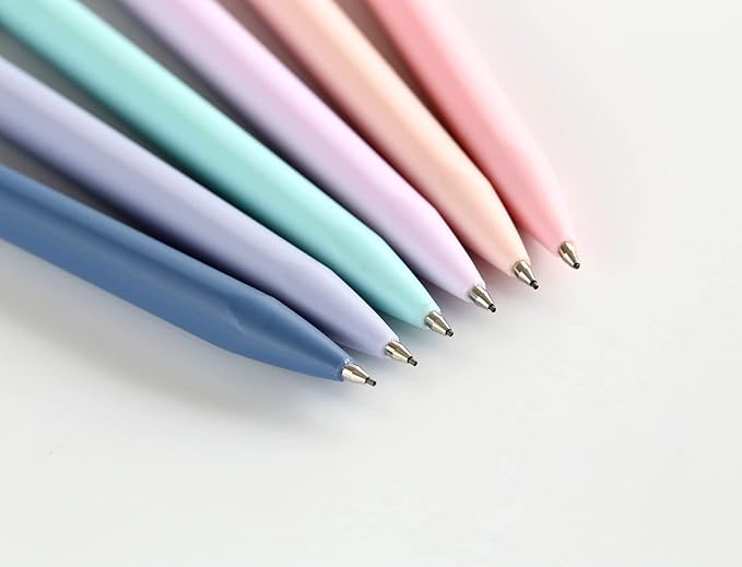 Solid Colors Mechanical Pencils 0.7mm Triangle Shape Automatic Pencil for Writing Office School Supplies Gift Pack of 6 pcs