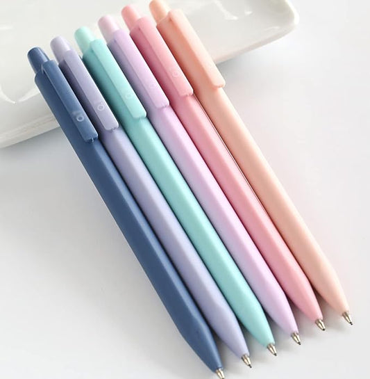 Solid Colors Mechanical Pencils 0.5mm Lead Triangle Automatic Pencil for Writing Office School Supplies Gift Pack of 6 pcs