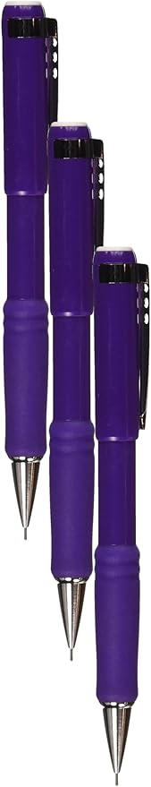 Pentel Automatic Pencil with Twist Eraser, 0.5 mm, Violet Barrel (QE515V) (Pack of 3)
