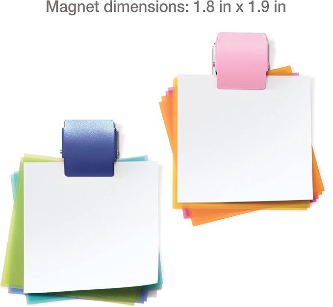 Extra Strong Magnetic Binder Clips, Set of 3 Large Silver Clips for Fridge, Office, and Home Use