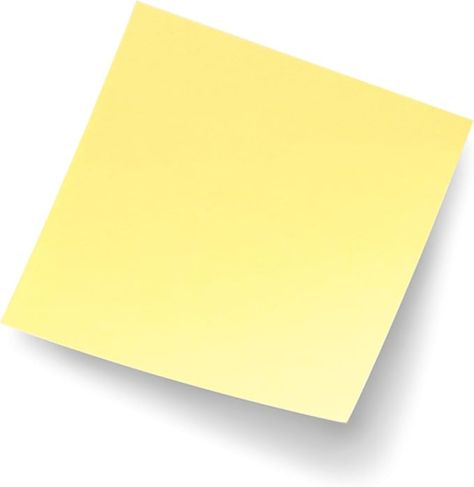 Post-it Notes, 3 in x 3 in, 4 Sticky Notes Pads, 50 Sheets per Pad, The Iconic Canary Yellow Note, School Supplies and Oﬃce Products