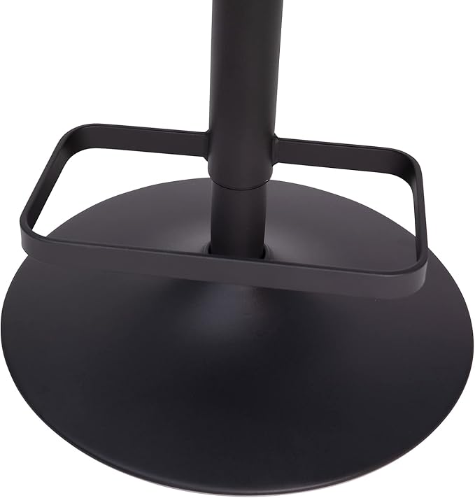 Flash Furniture Erik Comfortable & Stylish Contemporary Barstool with Rounded Mid-Back and Foot Rest, Adjustable Height - Cognac Vinyl with Black Base