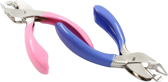 2Pcs Handheld Staple Removers Staple Removal Tool Heavy Duty Staple Remover Stick, Blue & Pink Staple Remover Puller for Office, School and Home Using, Easy Removal of Staples