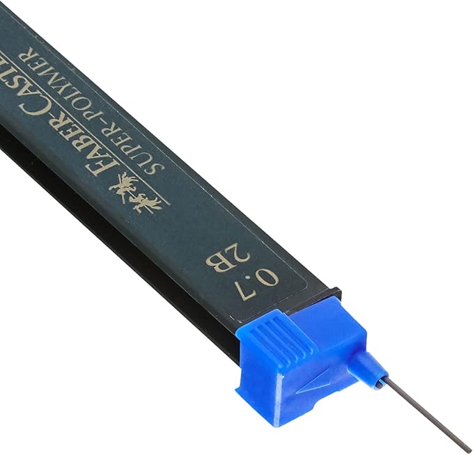 Faber-Castell Miscellaneous Super-Polymer Fineline Lead, 0.7mmBlack, 2B, for Art, Craft, Drawing, Sketching, Home, School, University, Colouring