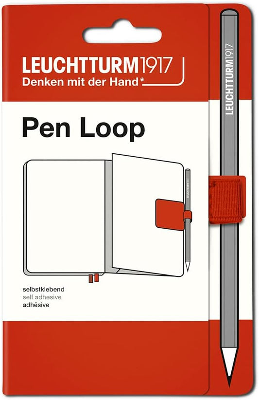 LEUCHTTURM1917 Self Adhesive Pen Loop Elastic Pen Holder (Fox Red)