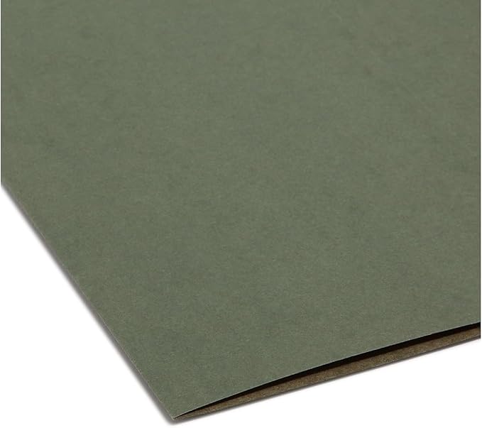 Smead Hanging File Folder, No Tabs, Letter Size, Standard Green, 25 per Box (64010)