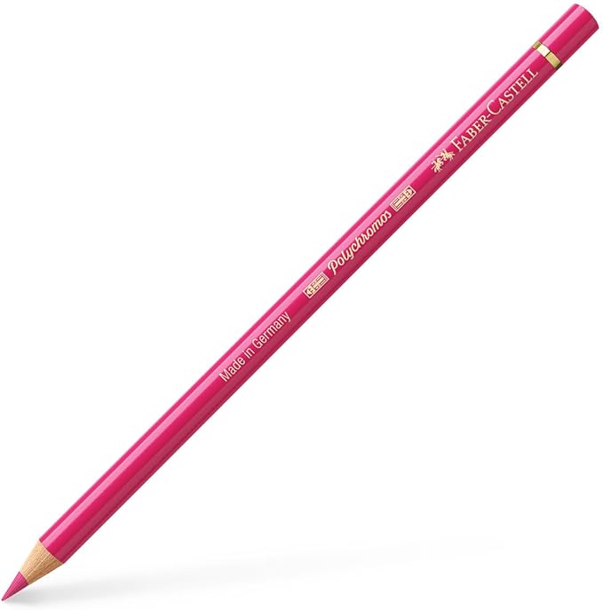 Faber-Castell Polychromos Artists' Single Pencil - Colour 124 Rose Carmine