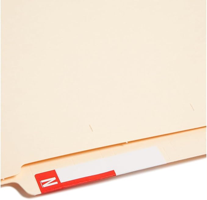 Smead AlphaZ NCC Color-Coded Label, A&N, Label Sheet, Red, 100 per Pack (67152)