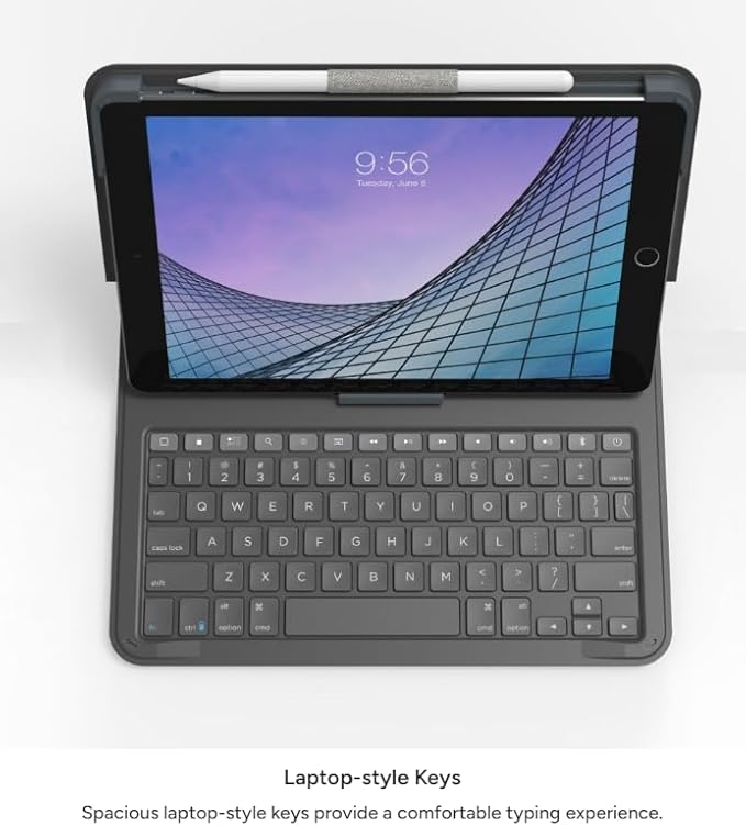 ZAGG - Messenger Folio 2 - Tablet Keyboard & Case for 10.2-inch iPad, 10.5-inch iPad/Air 3