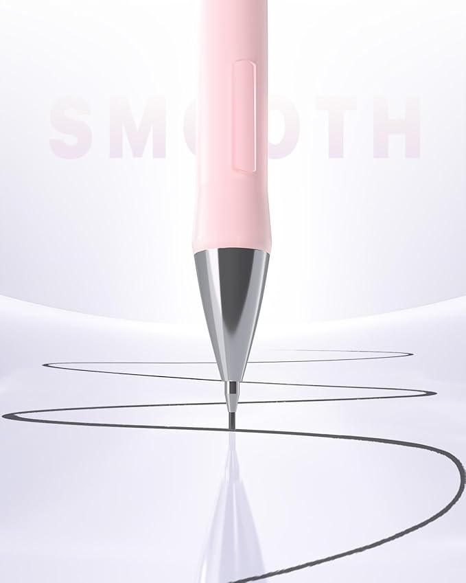 Four Candies Mechanical Pencil Set - 0.5 mm & 0.7 mm, 12PCS Cute Pencils Mechanical with 720PCS (HB & 2B) Lead Refills & 21PCS Erasers & 1PCS Storage Case, Pastel Aesthetic Lead Pencils for School