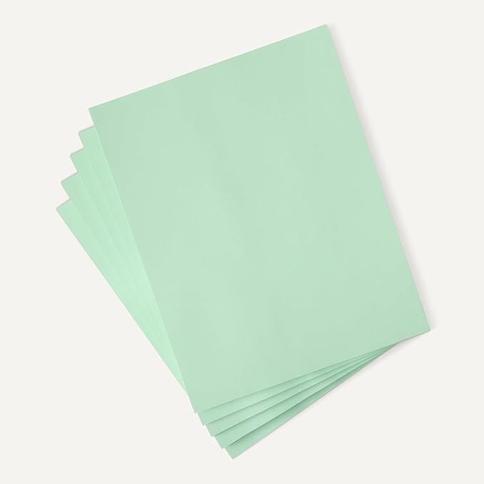 Amazon Basics 30% Recycled Color Copy Paper, 8.5" x 11", 20lb, 500 Sheets, Pastel Green