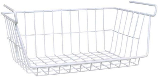 Whitmor White Wire Shelf Basket