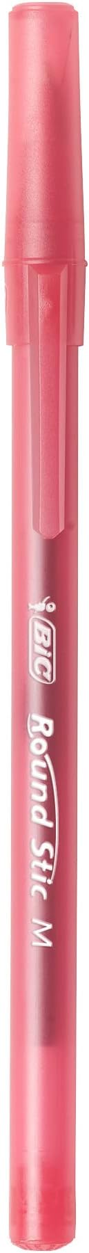 BIC Round Stic Xtra Life Ballpoint Pen, Medium Point (1.0mm), Red, 10-Count (Pack of 2)