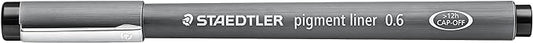 Staedtler Pigment Liner 308 Black 0.6 mm Pack of 10