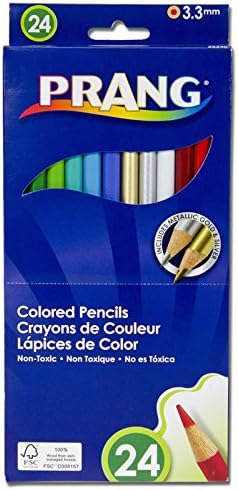 Prang Thick Core Colored Pencils, 3.3 Millimeter Cores, 7 Inch Length, Assorted Colors (22240) (Pack of 12, 288 Count Total)