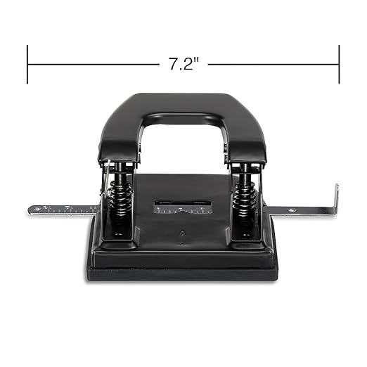 Staples 2‑Hole Punch, 28‑Sheet Capacity, Black – Heavy‑Duty Steel Hole Punch