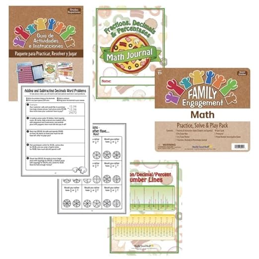 Really Good Stuff Family Engagement Math – Practice, Solve & Play Pack - Upper Grades
