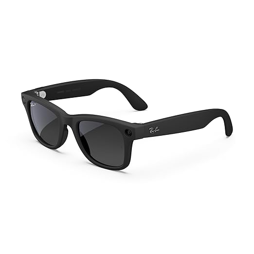 Ray-Ban Meta (Gen 2), Wayfarer, Matte Black | Smart AI Glasses for Men, Women — 2X Battery Life — 3K Ultra HD Resolution and 12 MP Wide Camera, Audio, Video — Polarized Gradient Graphite Lenses