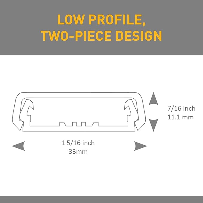 Legrand Wiremold NMW6 Nonmetallic Plastic Raceway for Extending Power, Flat Elbow, White (1 Pack)