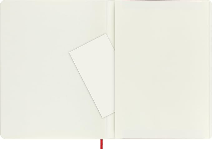 Moleskine Classic Notebook, Soft Cover, XL (7.5" x 9.5") Plain/Blank, Scarlet Red, 192 Pages