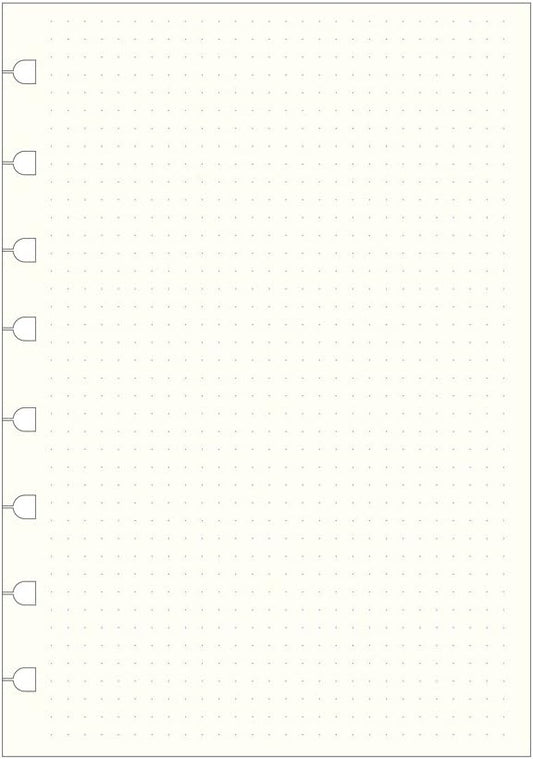 Filofax Notebooks A5 Dotted Journal Refill, Moveable, 8.25 X 5.75, 32 Cream Sheets Fits Refillable A5 Journals (B152016U)