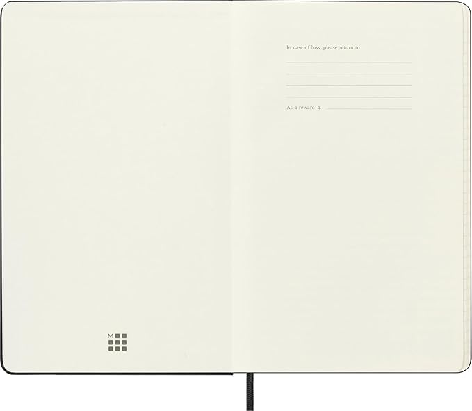 Moleskine Classic 18 Month 2025-2026 Weekly Horizontal Planner, Hard Cover, Large (5" x 8.25"), Black, 208 pages