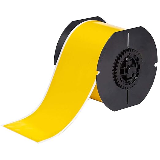 Brady B30C-3000-595-YL 100' Length x 3" Width, B-595 Vinyl, Yellow BBP31 Indoor/Outdoor Tape